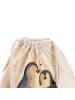Mr. & Mrs. Panda Jutebeutel Pinguin umarmen mit Spruch in Creme