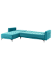 Beliani 2-tlg Ecksofa ABERDEEN in Blau/Schwarz