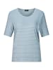 GOLDNER Shirt Shirt in hellblau / weiß / geringelt