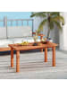 COSTWAY Gartentisch Holz 90 x 45,5 x 43,5 cm in Braun
