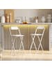 HOMCOM Barhocker-37L x 45B x 87H cm-Weiß