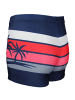 Aquarti Jungen Badehose Gestreift mit Motiven in rot