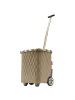 Reisenthel carrycruiser - Einkaufstrolley 47.5 cm (twist maroon) in frame rhombus olive