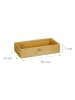 relaxdays 4x Ordnungsbox in Natur - (B)30 x (H)7 x (T)15 cm