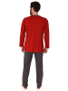 NORMANN Schlafanzug langarm Pyjama - 77897 in rot