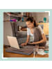 relaxdays Laptopkissen in Braun/ Grau - (B)46 x (H)5,5 x (T)35 cm