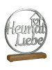 GMD Living Alu Deko Kreis "Heimatliebe" in Natur / Silber