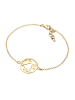 Elli Armband 925 Sterling Silber Weltkugel in Gold