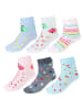 TupTam Kinder Socken Mädchen Jungen Bunt Gemustert 6er Pack in rosa/blau