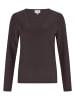 CASH-MERE.CH Rundhals Pullover in Taupe Melange