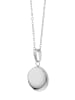 Adeliás Damen Halskette mit Anhänger – Medaillon aus Edelstahl in silber