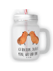 Mr. & Mrs. Panda Limonadenglas Capybara Liebe mit Spruch in Transparent