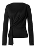 More & More softes, asymmetrisches Langarmshirt, Knot-Detail in black