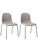 Beliani 2er-Set Konferenzstuhl DORR in Beige