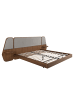Angel Cerdá Bett 7175 in Grau / Walnuss – (B)296 x (H)209 x (T)110 cm