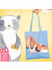 Mr. & Mrs. Panda Tote Bag Hund Basset Hound ohne Spruch in Sky Blue