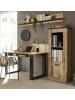 Furn.Design Büromöbel-Set Used Wood hell, anthrazit, mit Aktenregal Wandregal