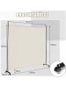 COSTWAY 184cm Raumteiler auf Rollen in Beige