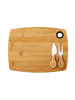 Cheffinger 3-teiliges Bambus-Käsebrett-Set – Perfekt zum Servieren & Genießen in Holz