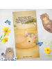 Mr. & Mrs. Panda Badehandtuch Wüstenfuchs Blumen Design mit Spruch in Weiß