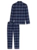 Schiesser Schlafanzug Selected Premium Warming in faded denim