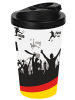 Geda Labels Coffee to go Becher Fußball EM in Schwarz - 400 ml