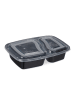 relaxdays 10x Meal Prep Box in Schwarz/ Transparent