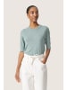 Soaked in Luxury Langarm-Shirt SLSpina Gerade Passform in Silver Blue