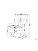 Beliani Sessel VIBORG II in Grau/Braun - (W) 75 x (H) 93 x (L) 90 cm