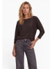 Zero  Langarm-Shirt im Glitzer-Look in Black Coffee