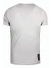 Rusty Neal Oil-Washed T-Shirt mit Knopfleiste in Grau