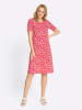 Sieh an! Jersey-Kleid in rot-weiß-bedruckt