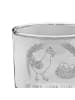 Mr. & Mrs. Panda Tumbler Glas Huhn Stolz mit Spruch in Transparent
