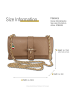 Florence Leder Schultertasche, Clutch Florence Tasche taupe, beige ca. 23cm
