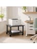relaxdays Druckertisch in Schwarz - (B)50 x (H)32 x (T)50 cm