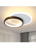 ZMH Deckenleuchte LED in Schwarz rund 3000K 22W Modern L 24.5cm
