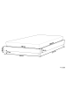 Beliani Doppelbett ROANNE in Beige/Dunkler Holzfarbton - (W) 170 x (H) 29 x (L) 213 cm