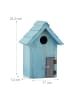 relaxdays Nistkasten in Hellblau - (B)17 x (H)24,3 x(T)12 cm
