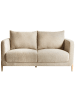 Beliani 2-Sitzer Sofa GIMO in Beige/Braun - (W) 149 x (H) 83 x (L) 80 cm