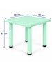 relaxdays Kindertisch in Salbei - (B)62 x (H)52 x (T)62 cm