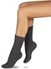 normani 2 Paar Alpaka-Socken in Anthrazit