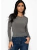 SASSYCLASSY Langarmshirt mit Kasmiranteil Set in Schwarz-Grau
