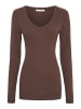 Seamless Basic Top Retro V-neck in Java