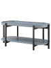 home24 home24 Couchtisch aus lackiertem MDF & massiven Eichenbeinen in Blaugrau in Blaugrau