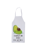Mr. & Mrs. Panda Kochschürze Avocado Schwangerschaft mit Spruch in Weiß