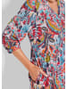 GOLDNER Midikleid mit Allover-Print und  V-Ausschnitt in bunt / gemustert