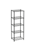 relaxdays Metallregal in Schwarz - (B)56 x (H)160 x (T)35 cm