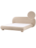 Beliani Doppelbett BAYEL in Beige - (W) 233 x (H) 100 x (L) 231 cm
