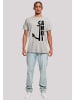 F4NT4STIC T-Shirt Ahoi Anker Crop Knut & Jan Hamburg in grau meliert
