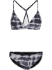Urban Classics Urban Classics Damen Ladies Tie Dye Triangle Back Bikini in black/white